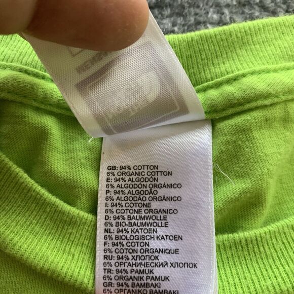 The North Face T-shirt Mens XL Florescent Green Short Sleeve Outdoor Big Logo - Picture 5 of 10